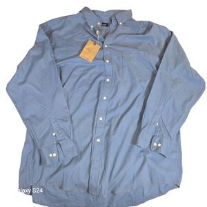 NWT  Roundtree & Yorke Casuals 3XT Tall Man‎ Blue Striped Button Down Shirt